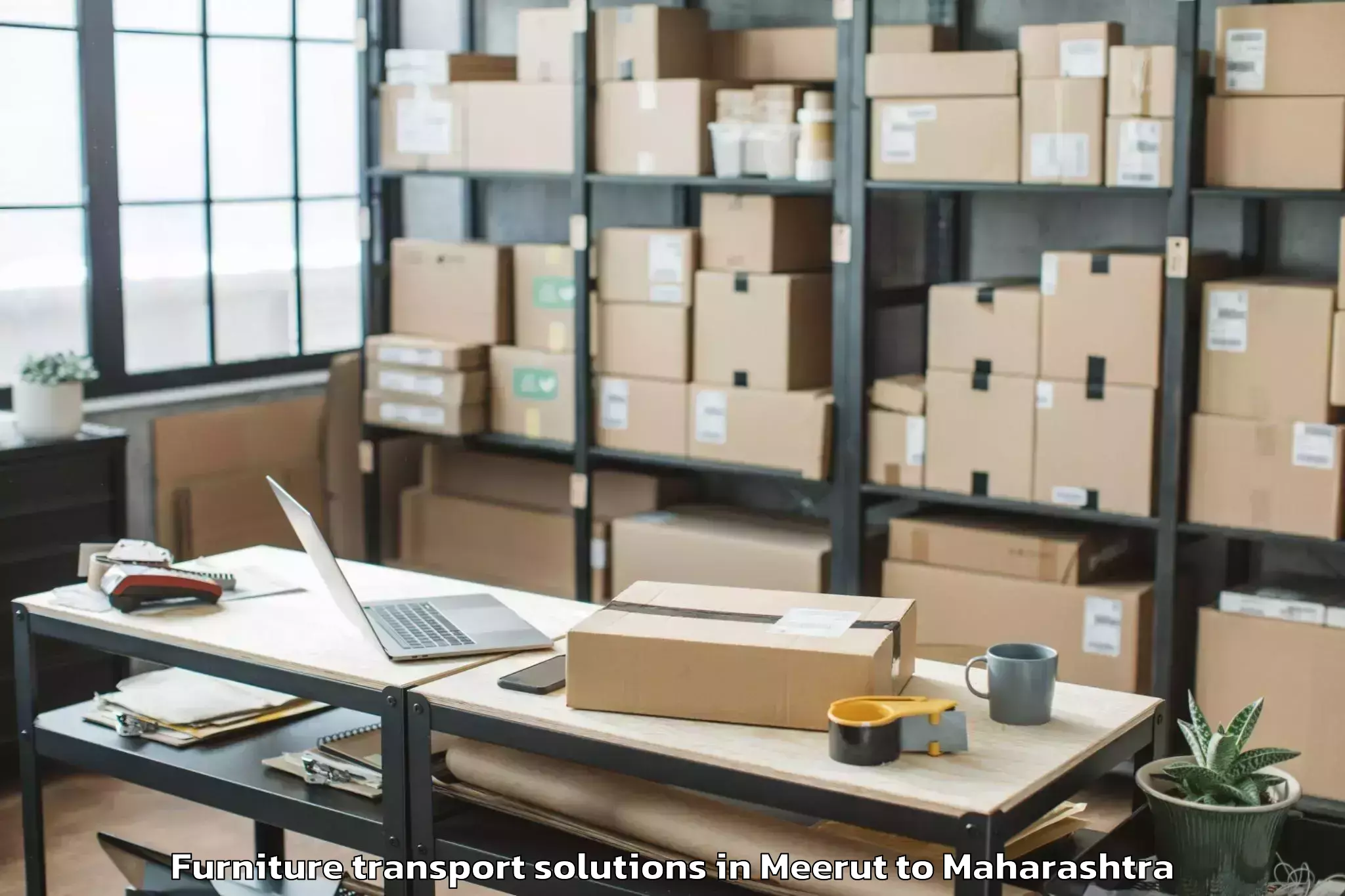 Affordable Meerut to Akot Furniture Transport Solutions